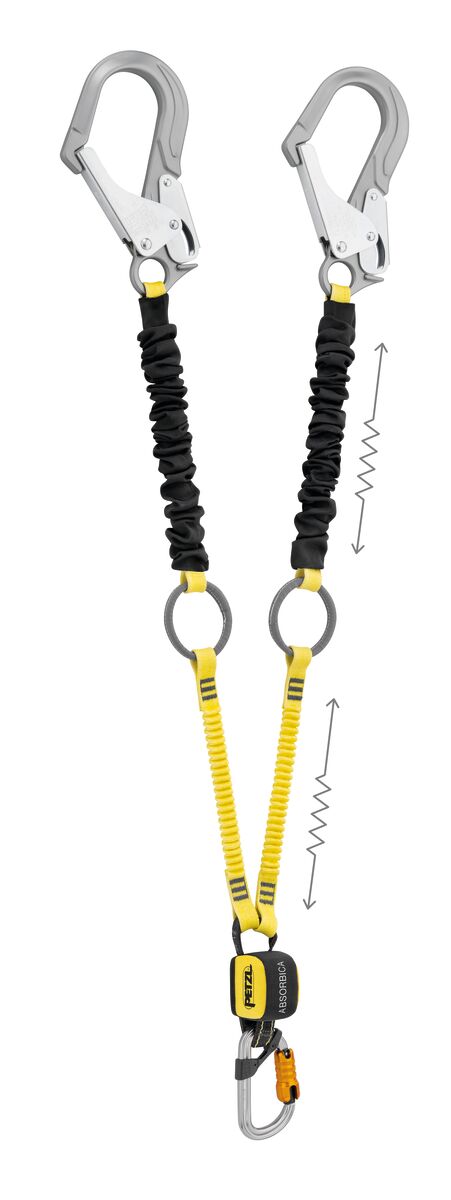 PETZL LANYARD & ENERGY ABSORBER ABSORBICA®-Y TIE BACK MGO