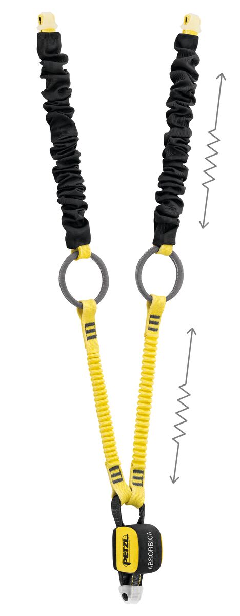 PETZL LANYARD & ENERGY ABSORBER ABSORBICA®-Y TIE BACK