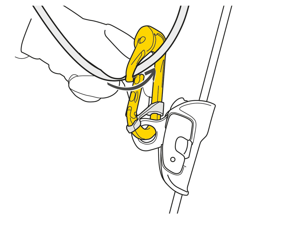 PETZL ROPE PULLEY CARABINER ROLLCLIP A