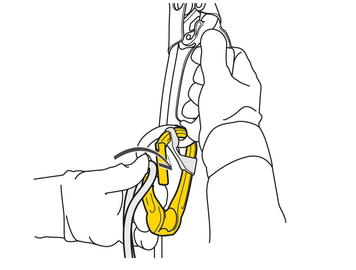PETZL ROPE PULLEY CARABINER ROLLCLIP A